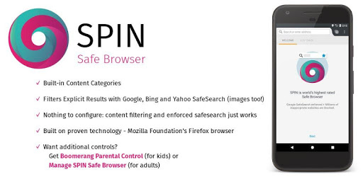 SPIN Safe Browser PC screenshot