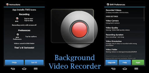Background Video Recorder PC screenshot